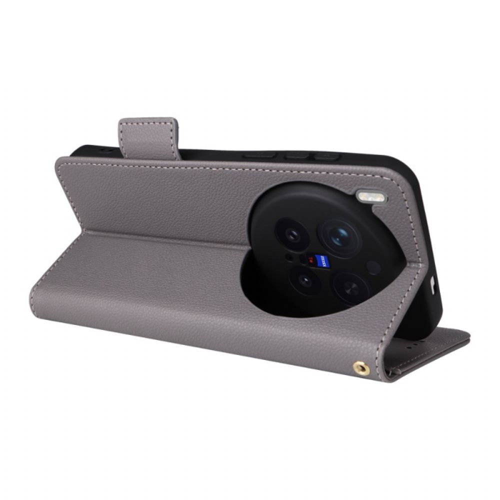 Folio-hoesje Vivo X300 Pro Kunstleer Met Bandje