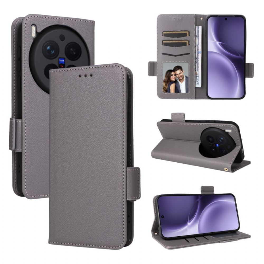 Folio-hoesje Vivo X300 Pro Kunstleer Met Bandje