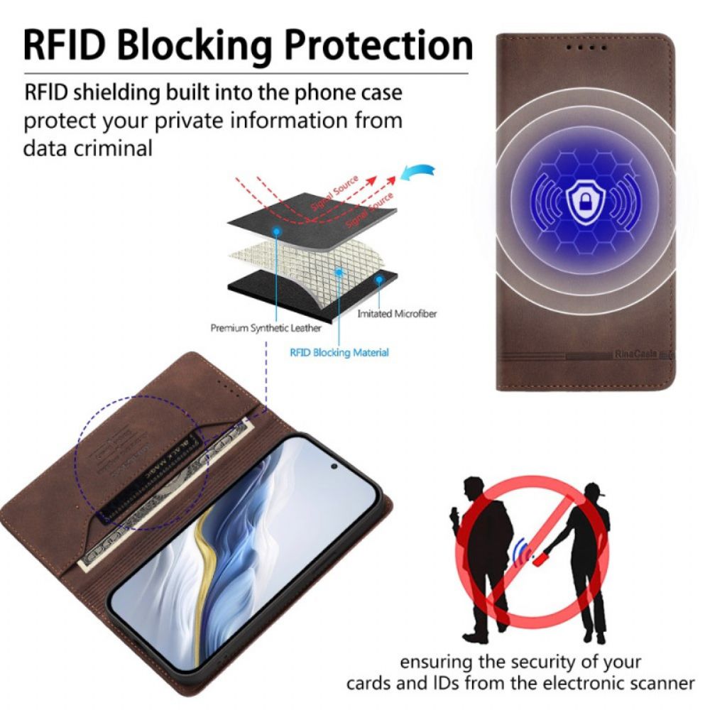 Folio-hoesje Vivo X300 Pro Rfid-bescherming Bescherming Hoesje