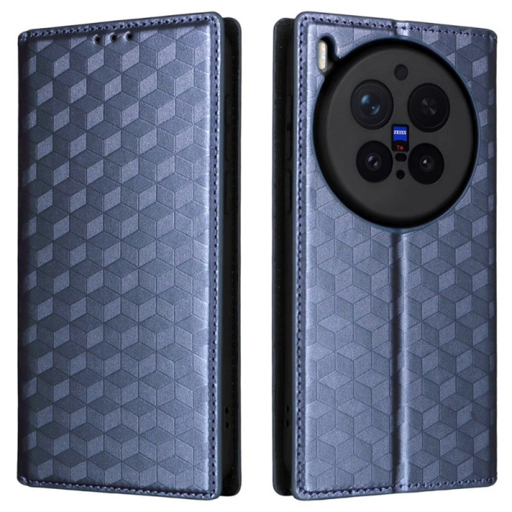 Folio-hoesje Vivo X300 Pro Telefoonhoesje Diamantpatroon