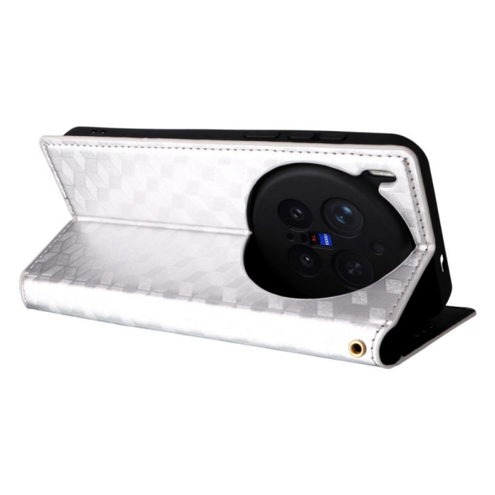 Folio-hoesje Vivo X300 Pro Telefoonhoesje Diamantpatroon