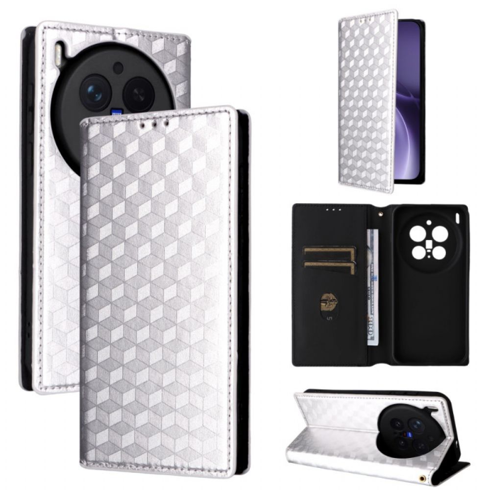Folio-hoesje Vivo X300 Pro Telefoonhoesje Diamantpatroon