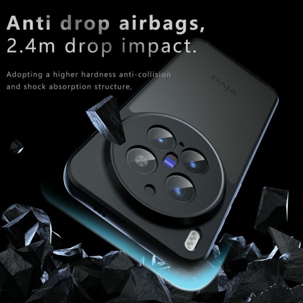 Hoesje Vivo X300 Pro Matzwart Transparant