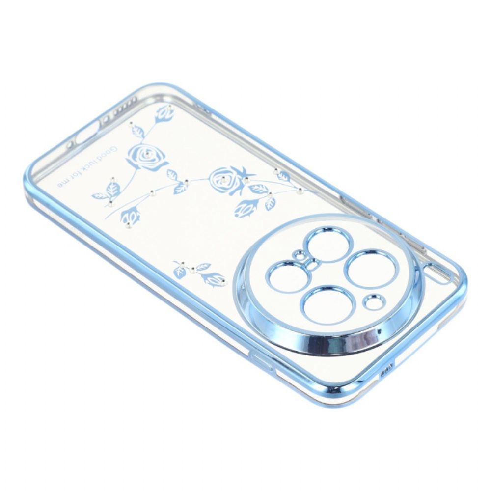 Hoesje Vivo X300 Pro Strass-steentjes En Eeuwige Bloemen