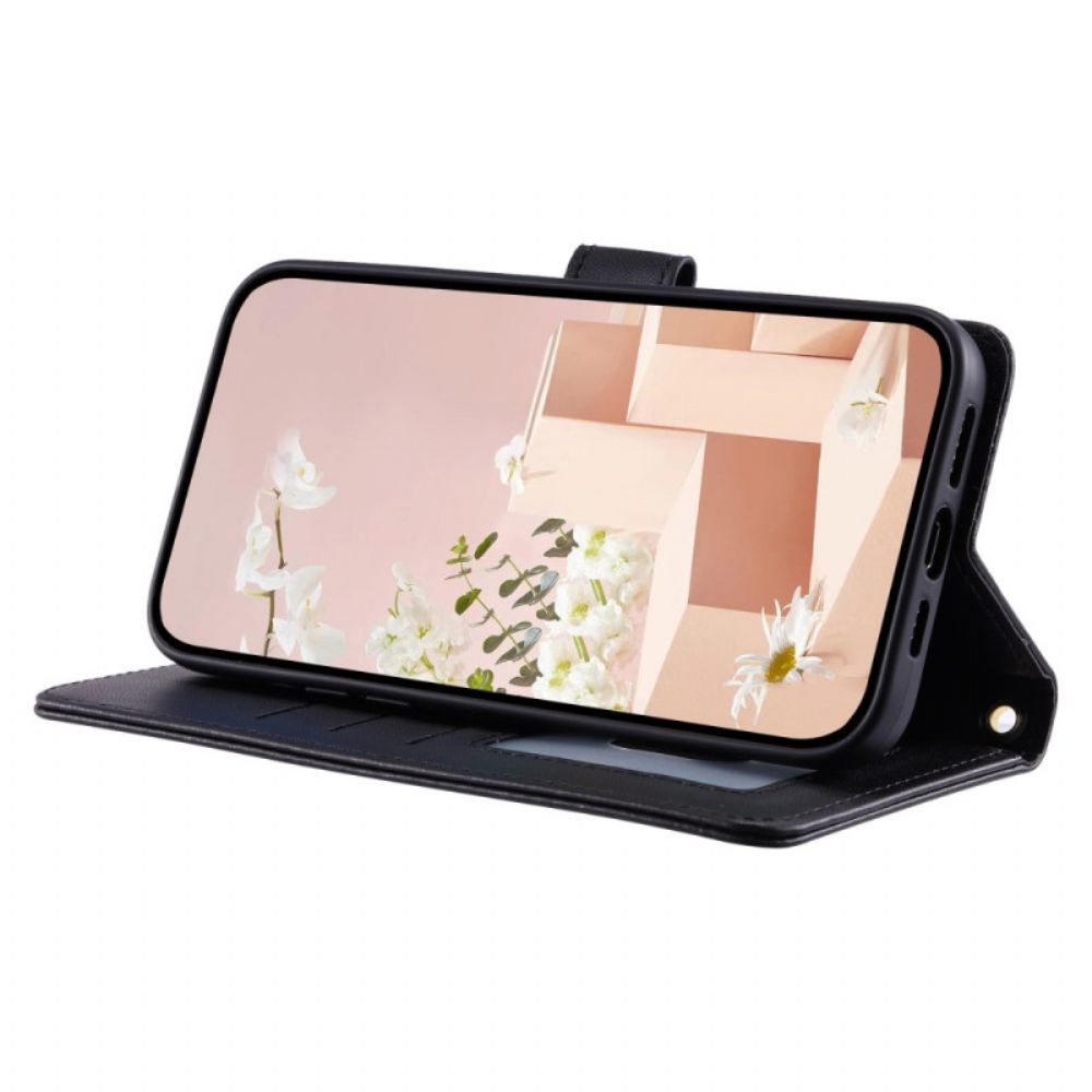 Folio-hoesje Vivo V40 5g Telefoonhoesje Gewatteerd Met Bandjes