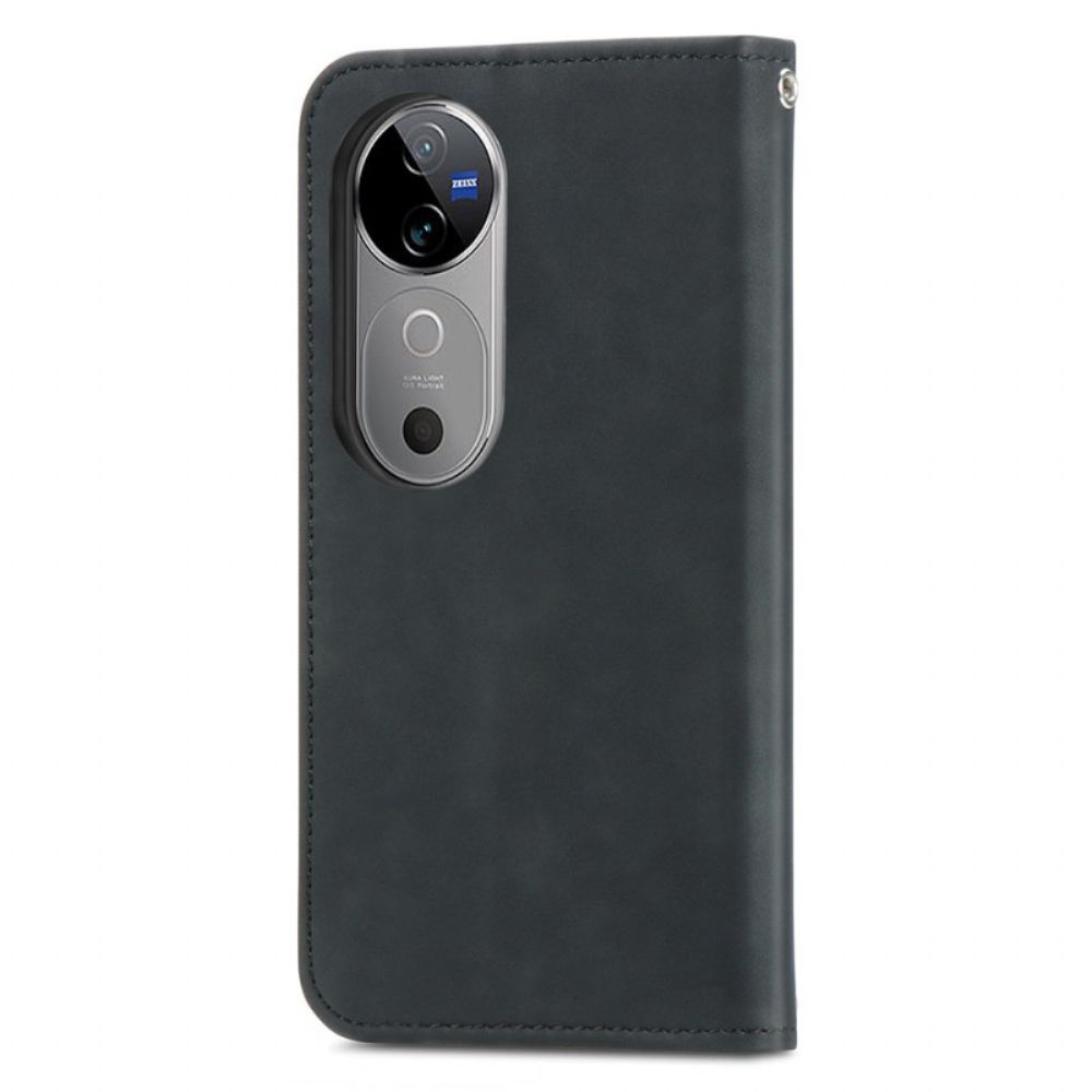 Folio-hoesje Voor Vivo V40 5g Suède-effect
