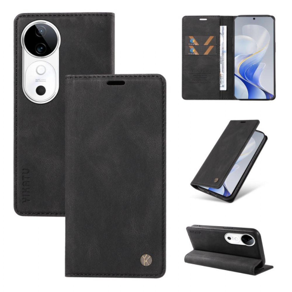 Folio-hoesje Voor Vivo V40 5g Zijdezachte Aanraking Yikatu