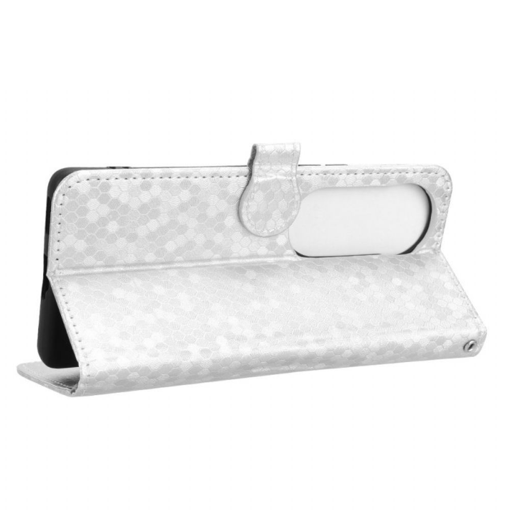 Leren Hoesje Vivo V40 5g Glitterstippen Bescherming Hoesje