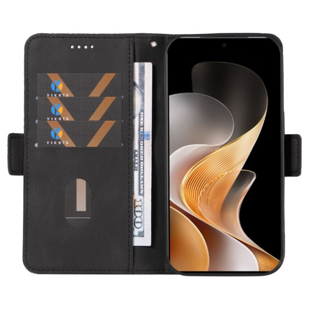 Leren Hoesje Voor Vivo V40 5g Diamantpatroon