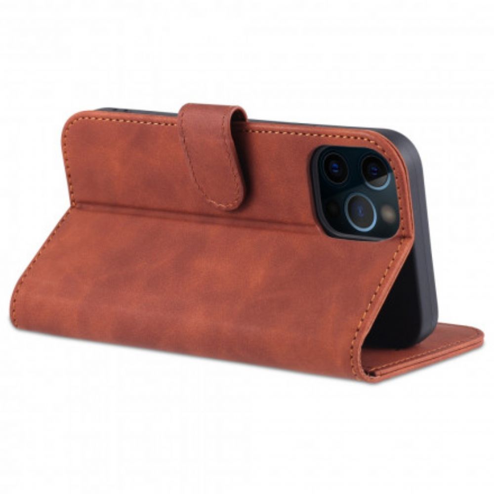 Folio-hoesje voor iPhone 13 Azns Kunstleer