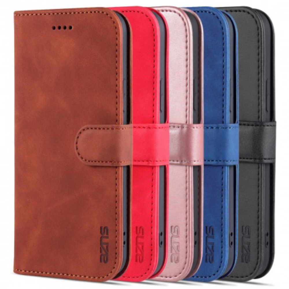Folio-hoesje voor iPhone 13 Azns Kunstleer