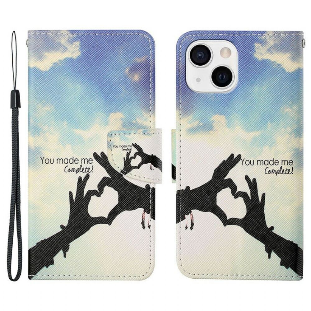 Folio-hoesje voor iPhone 13 Compleet Met Koord