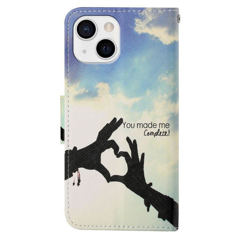 Folio-hoesje voor iPhone 13 Compleet Met Koord