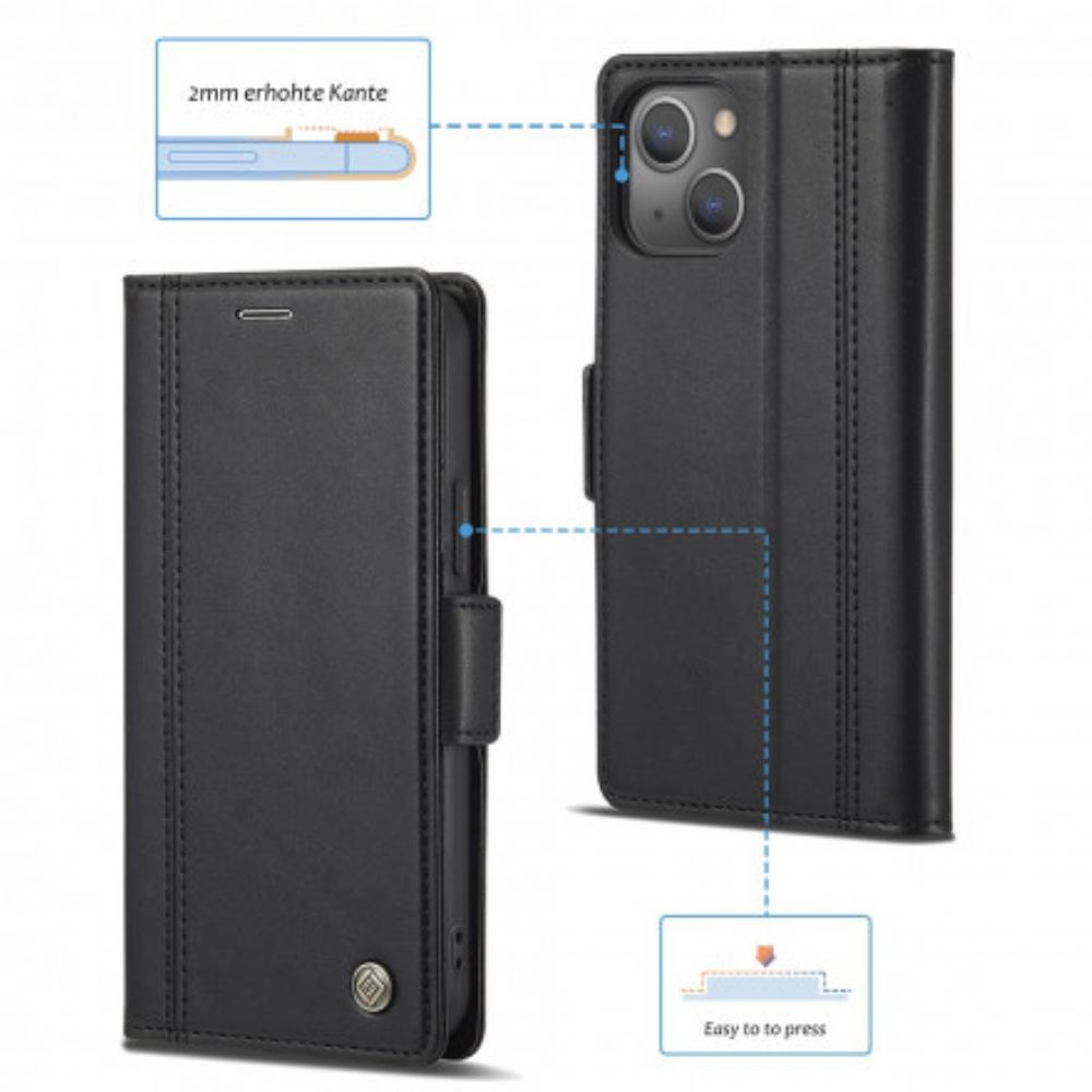 Folio-hoesje voor iPhone 13 Dubbele Sluiting Lc.imeeke
