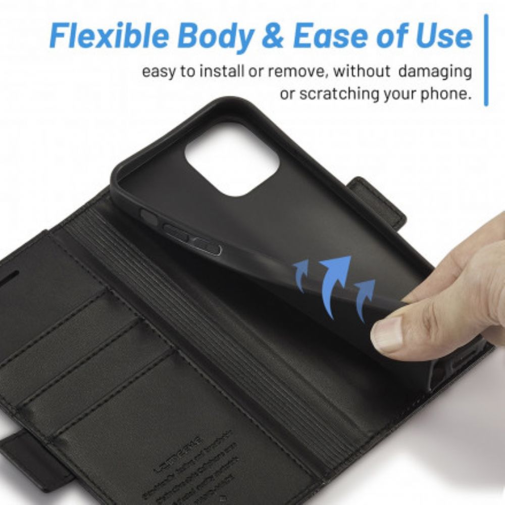 Folio-hoesje voor iPhone 13 Dubbele Sluiting Lc.imeeke