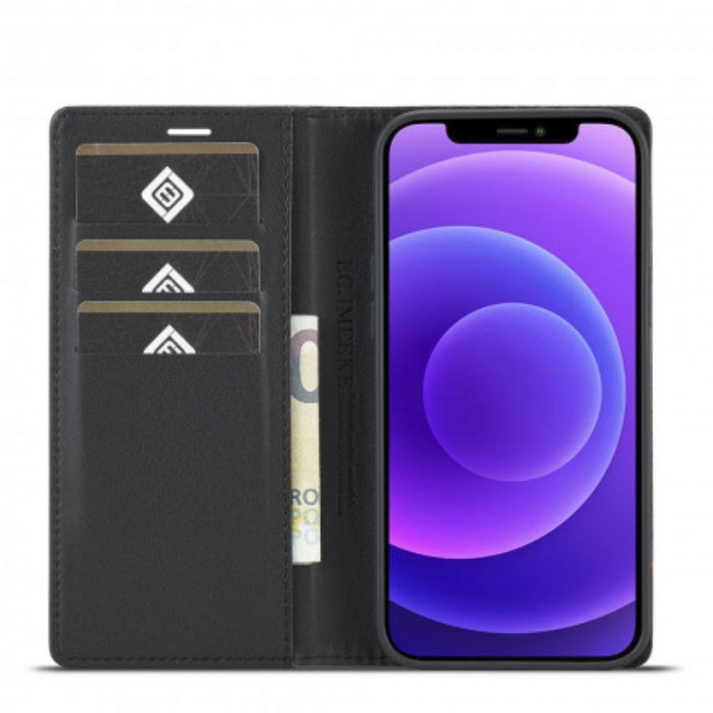 Folio-hoesje voor iPhone 13 Koolstofvezel Lc.imeeke