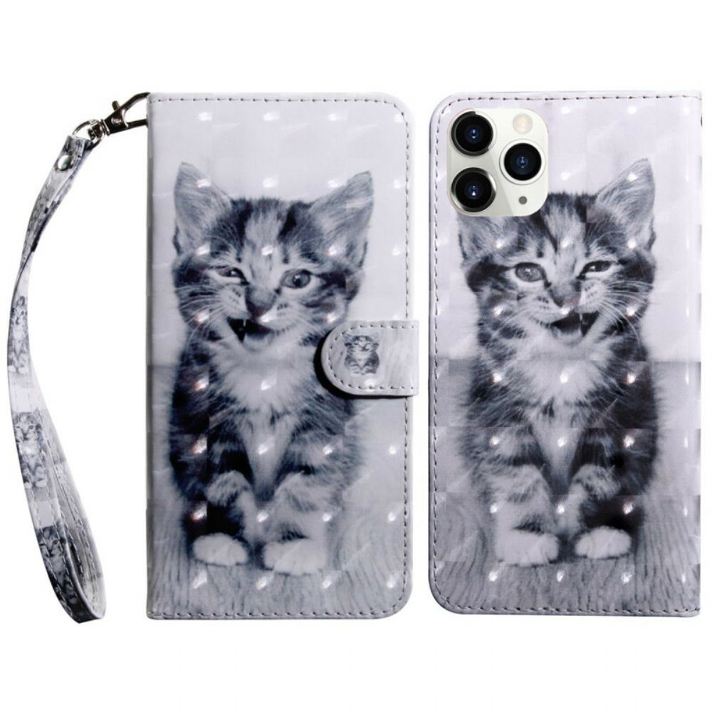 Folio-hoesje voor iPhone 13 Lichtvlek Ignatius De Kitten