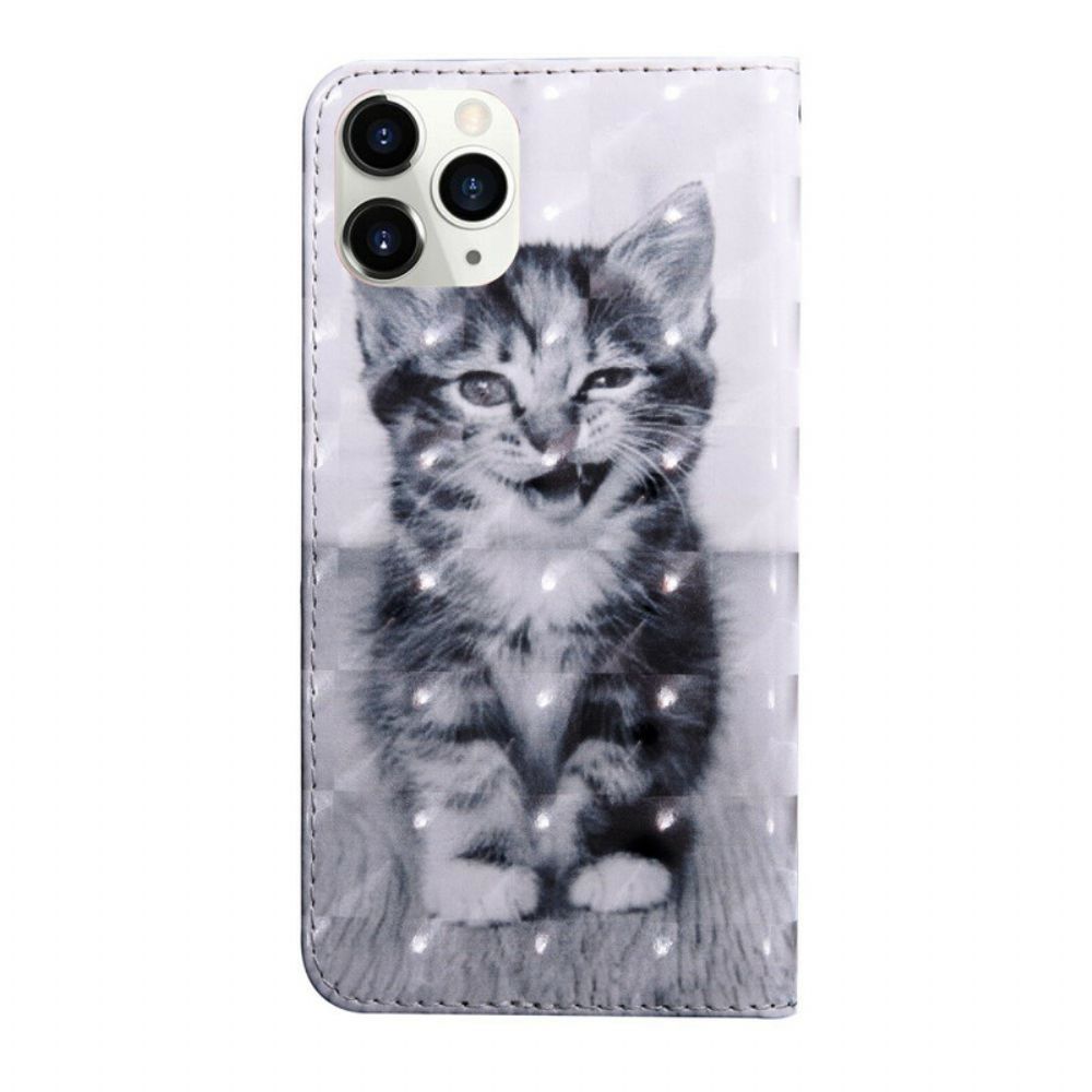 Folio-hoesje voor iPhone 13 Lichtvlek Ignatius De Kitten