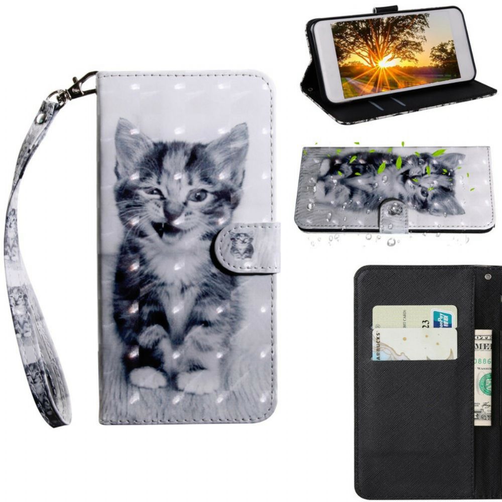 Folio-hoesje voor iPhone 13 Lichtvlek Ignatius De Kitten