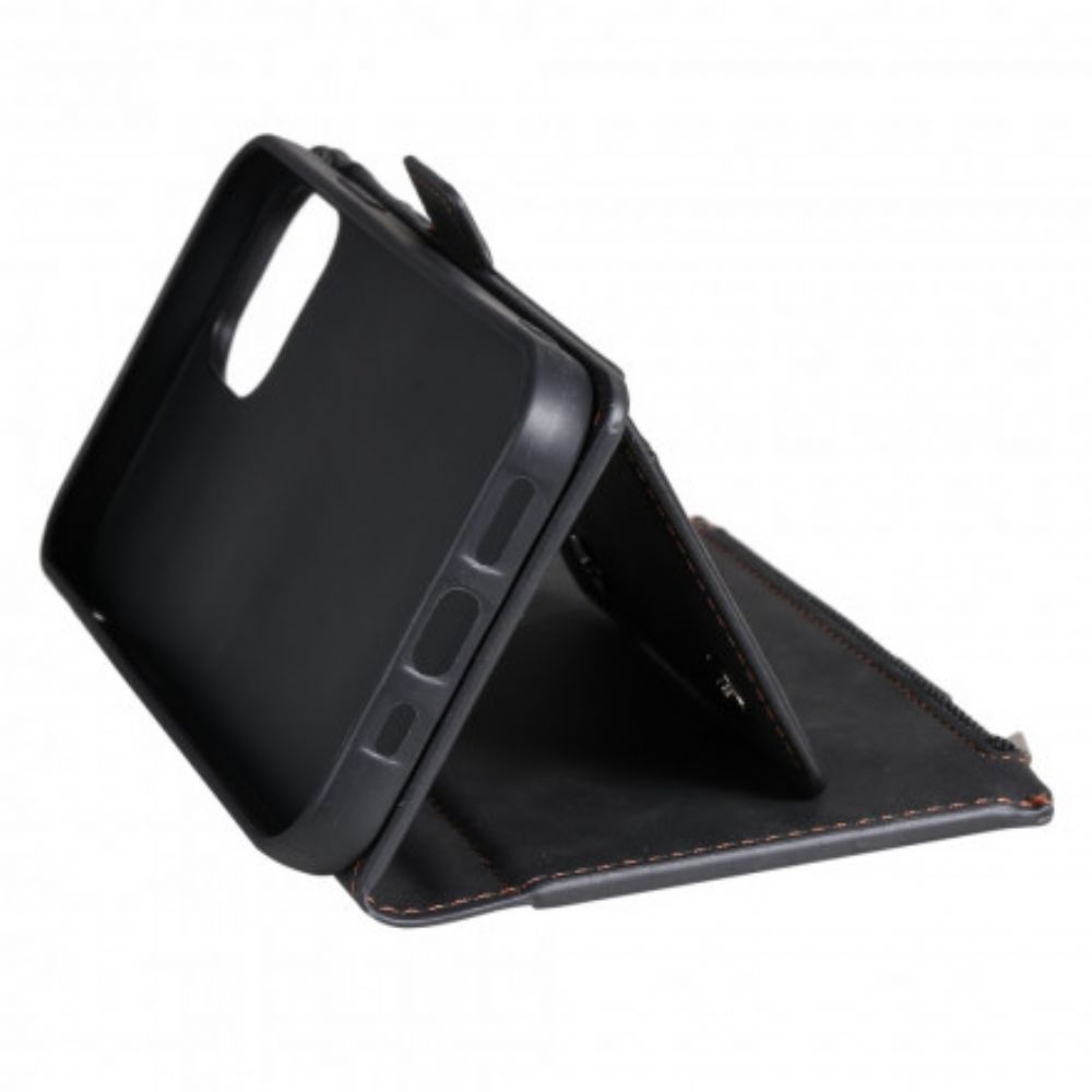 Folio-hoesje voor iPhone 13 Munt- En Kaarthouder