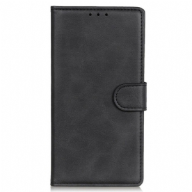 Folio-hoesje voor iPhone 13 Retro Mat Leereffect