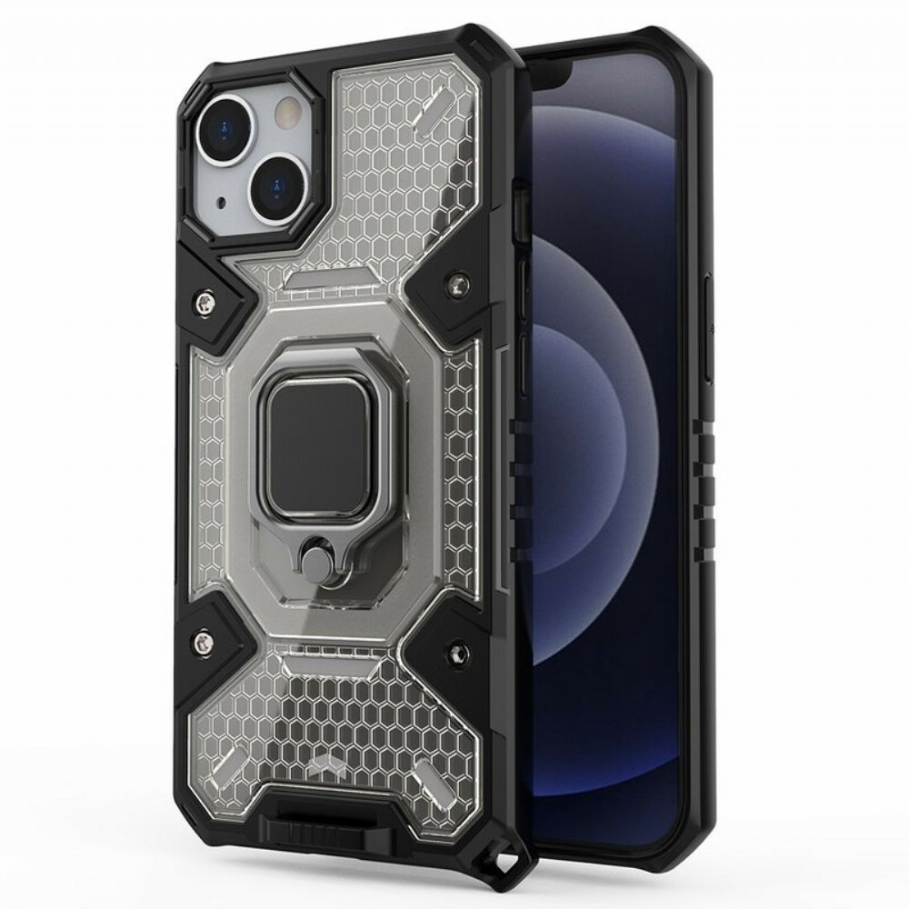 Hoesje voor iPhone 13 Honingraat Met Ring