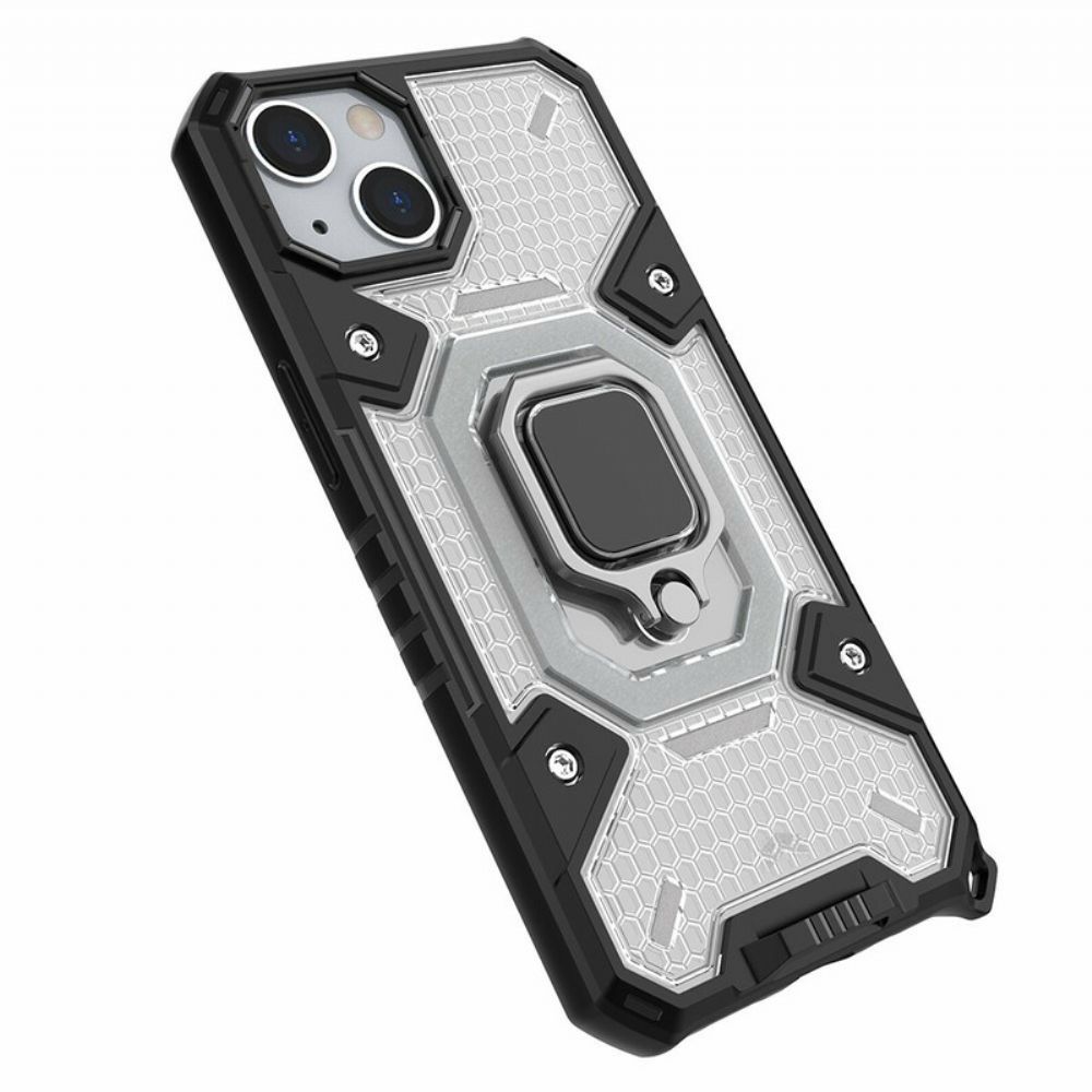 Hoesje voor iPhone 13 Honingraat Met Ring
