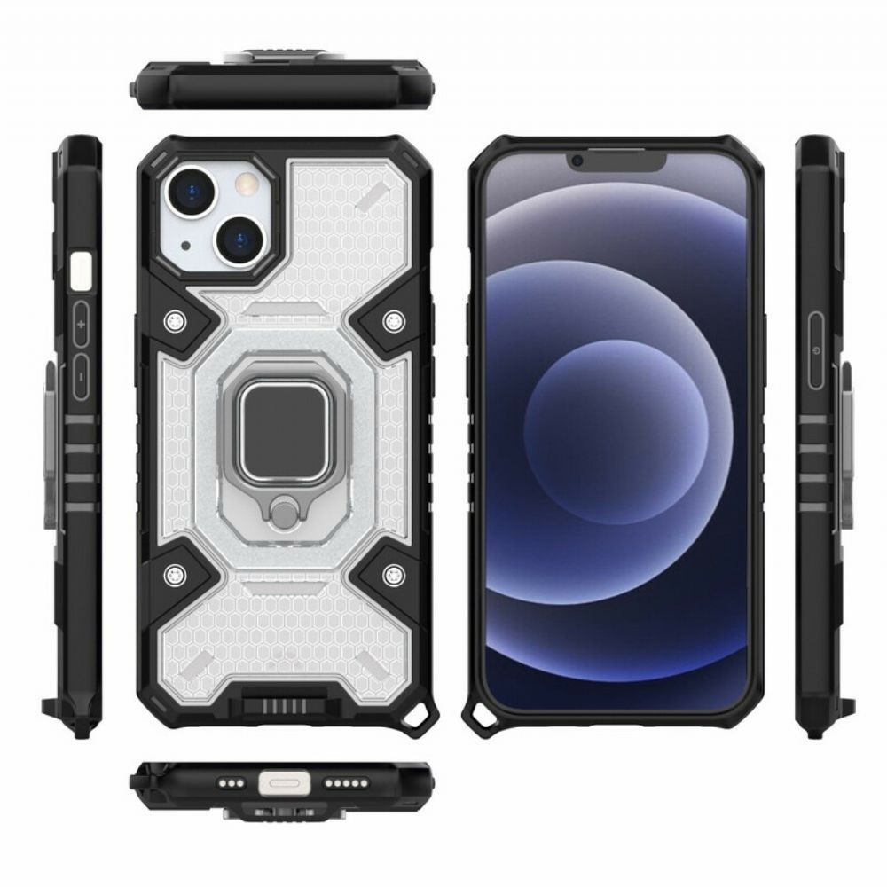 Hoesje voor iPhone 13 Honingraat Met Ring