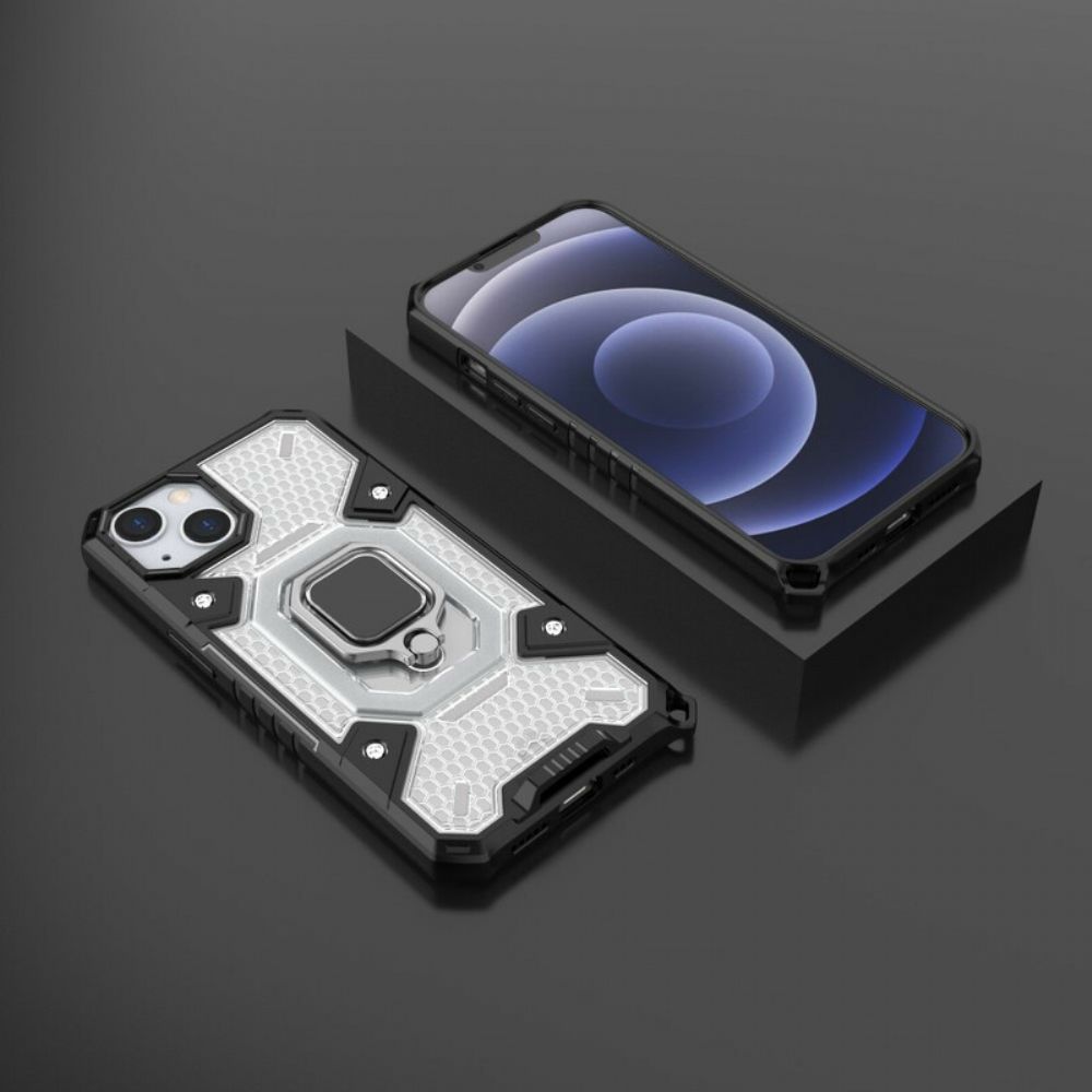 Hoesje voor iPhone 13 Honingraat Met Ring
