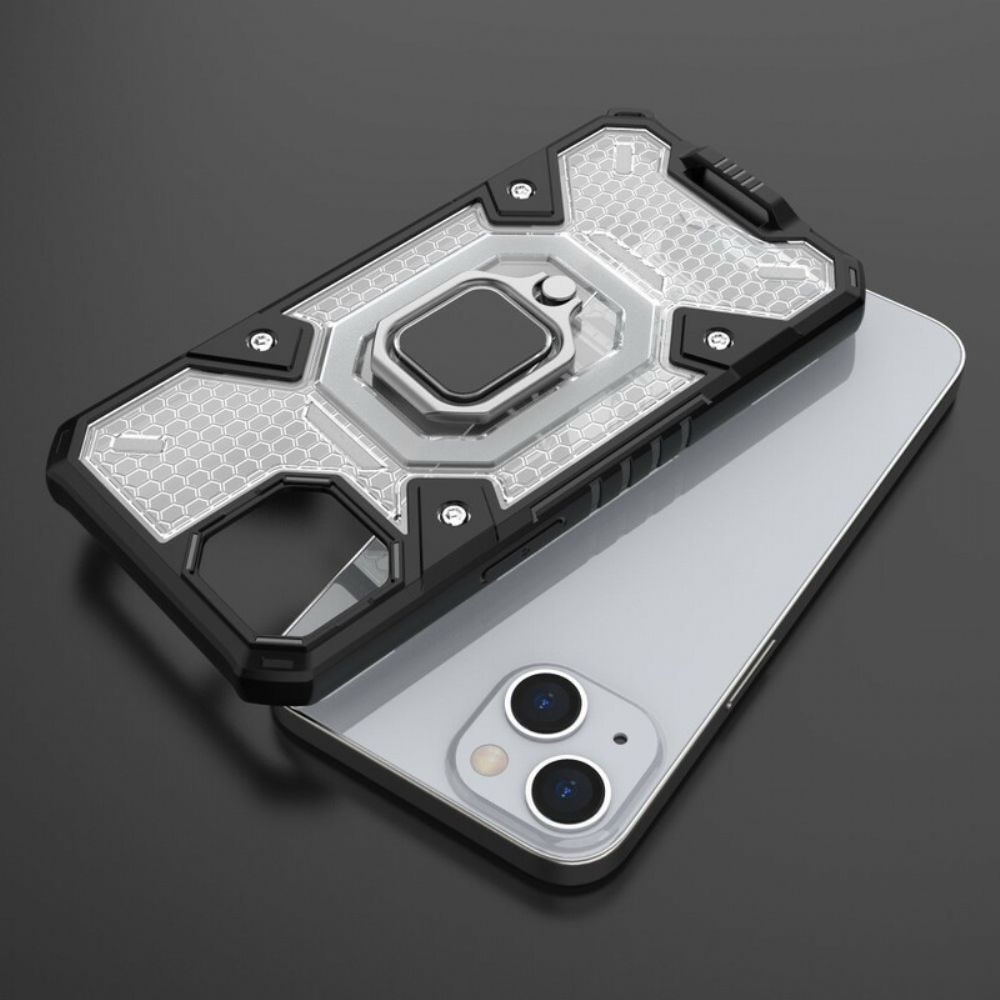 Hoesje voor iPhone 13 Honingraat Met Ring