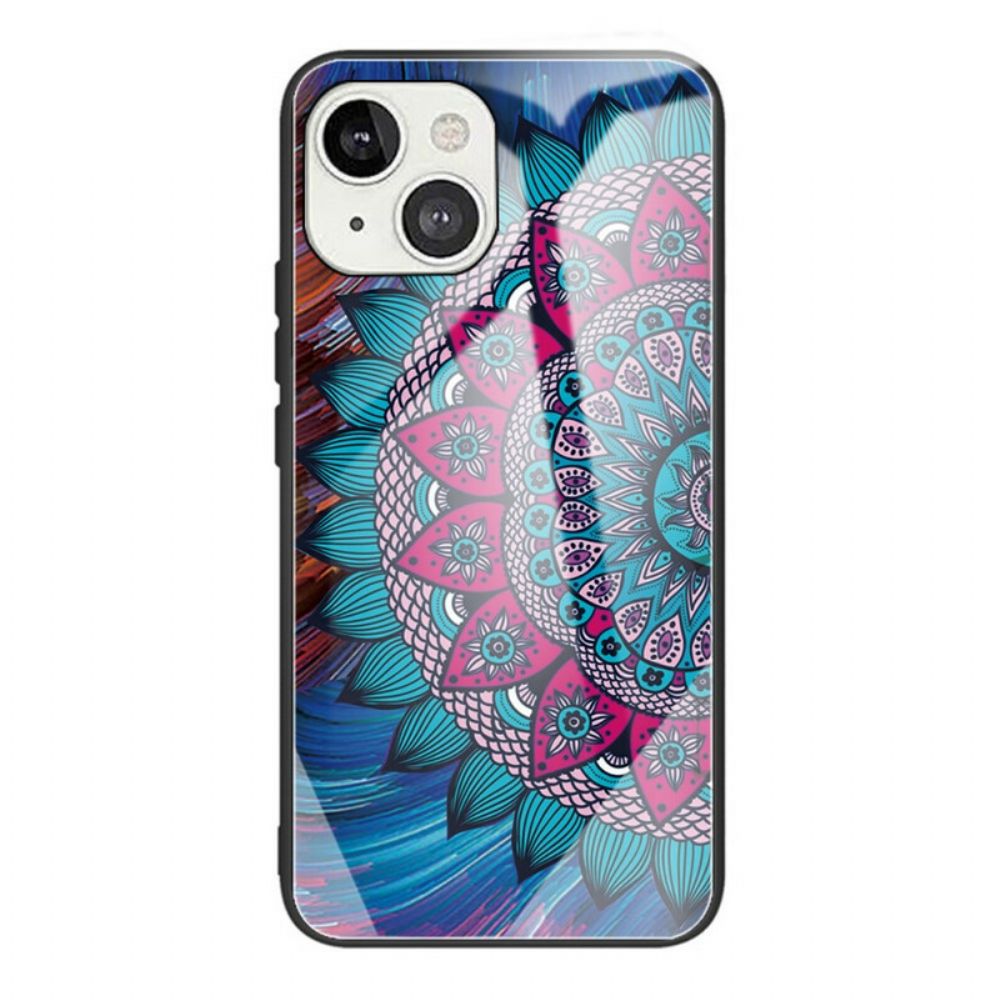Hoesje voor iPhone 13 Mandala Van Gehard Glas