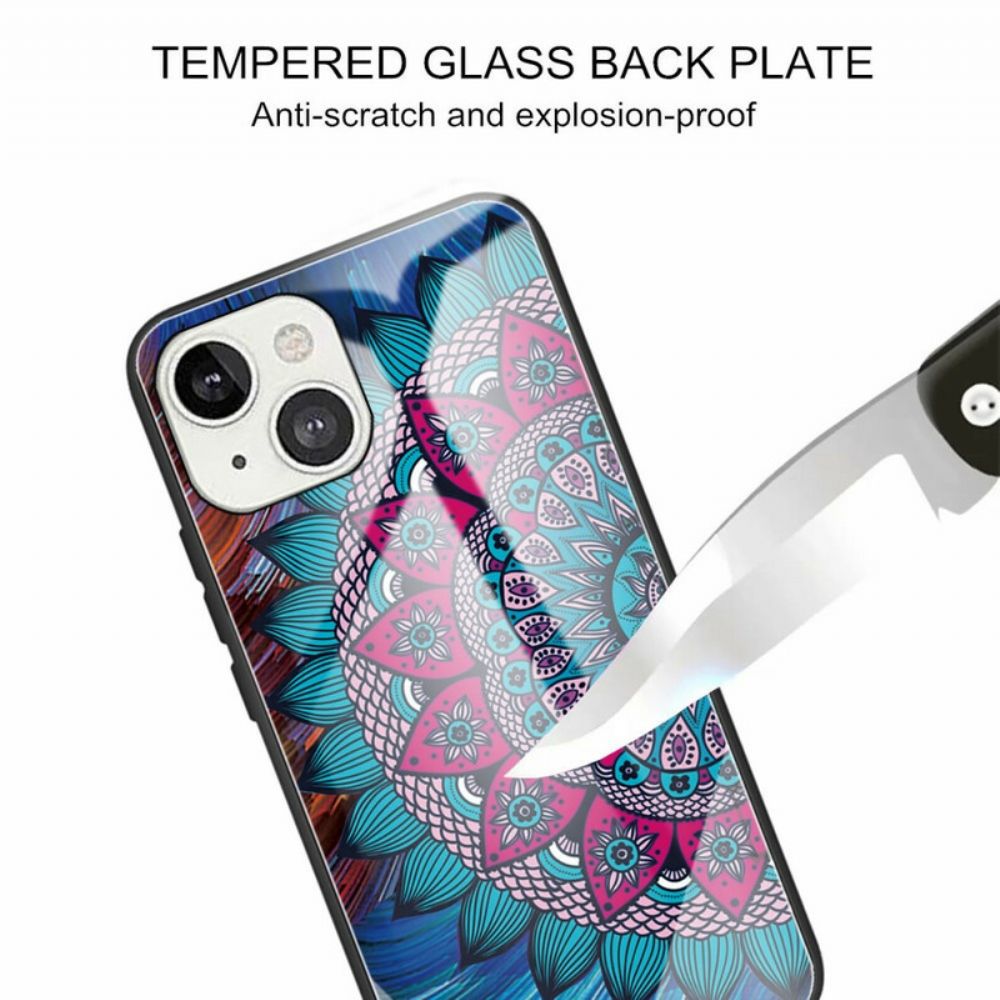 Hoesje voor iPhone 13 Mandala Van Gehard Glas