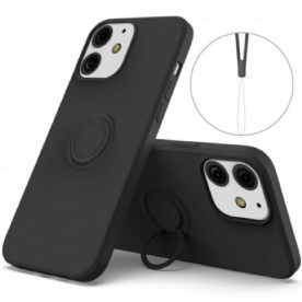 Hoesje voor iPhone 13 Siliconen Met Houder En Koord