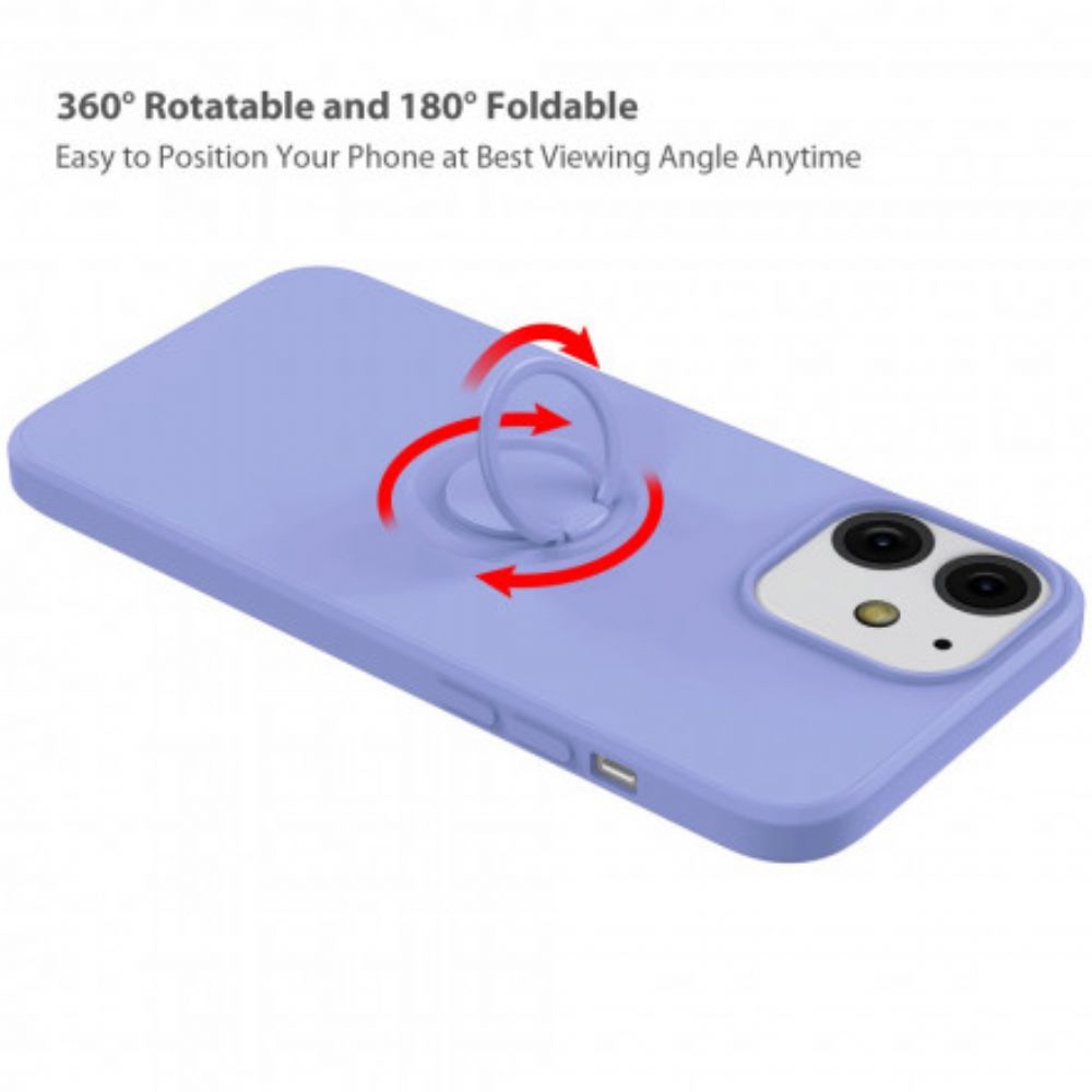 Hoesje voor iPhone 13 Siliconen Met Houder En Koord