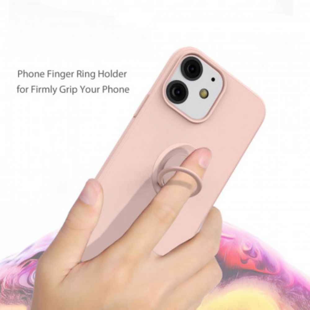 Hoesje voor iPhone 13 Siliconen Met Houder En Koord