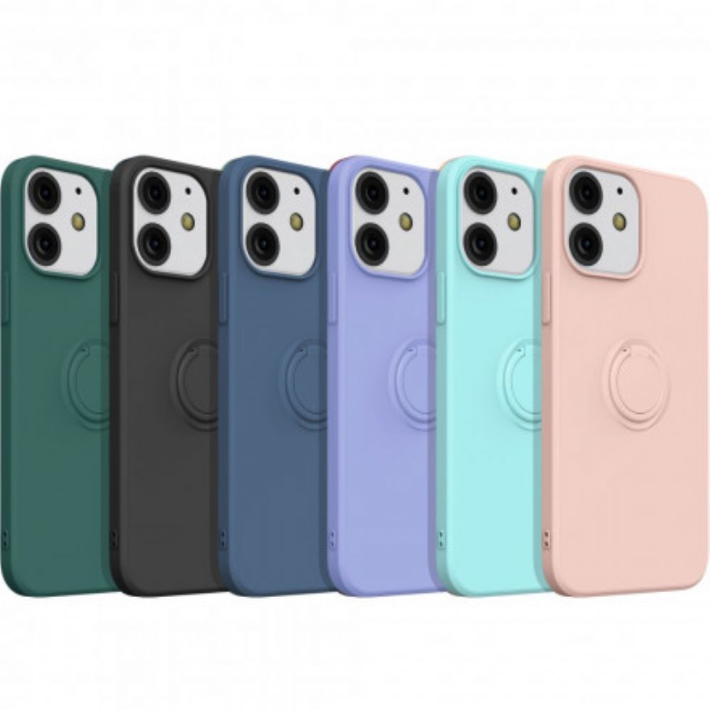 Hoesje voor iPhone 13 Siliconen Met Houder En Koord