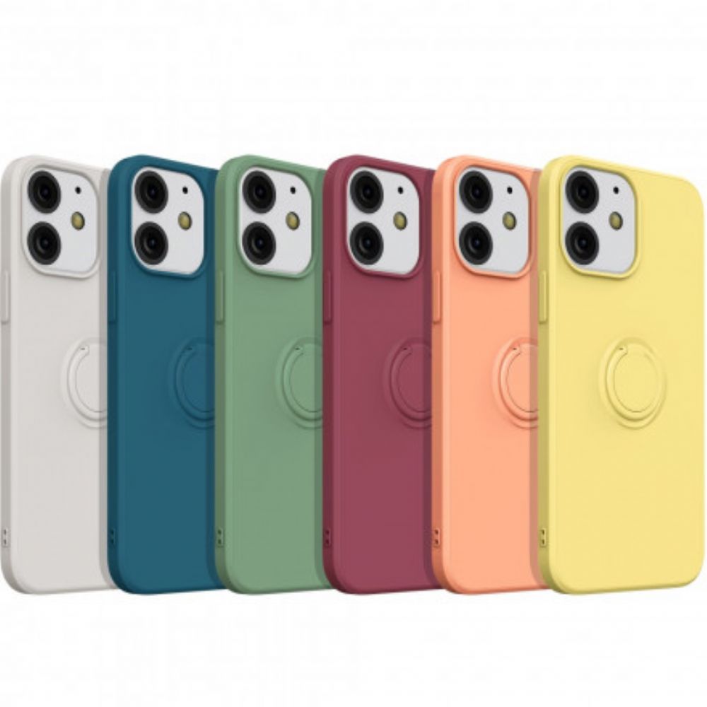 Hoesje voor iPhone 13 Siliconen Met Houder En Koord