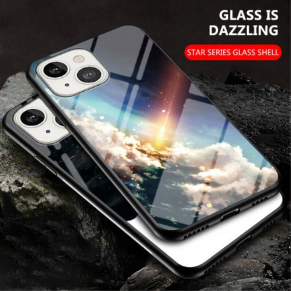 Hoesje voor iPhone 13 Sterrenhemel Gehard Glas
