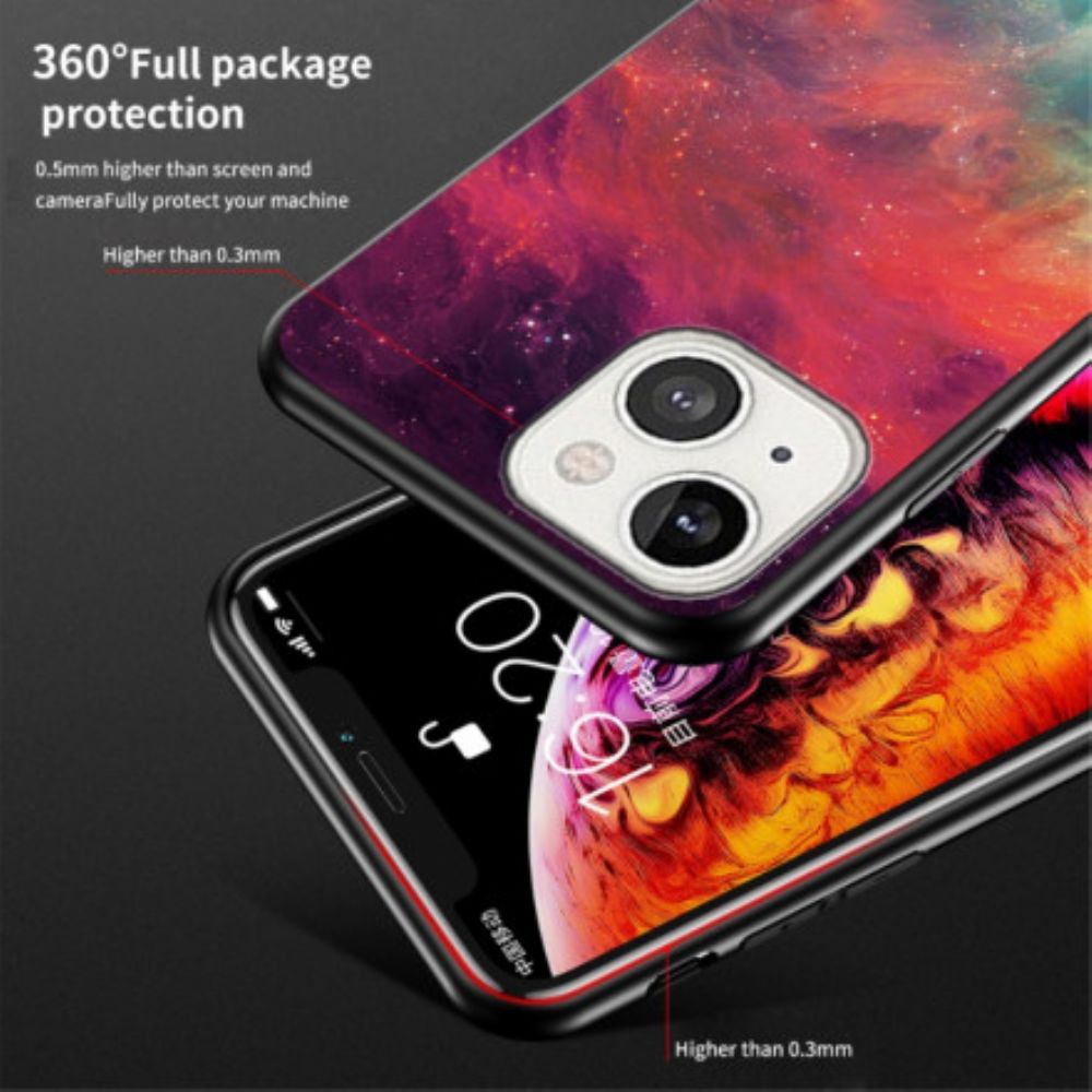 Hoesje voor iPhone 13 Sterrenhemel Gehard Glas