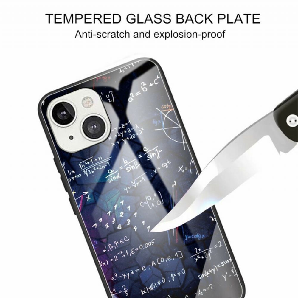 Hoesje voor iPhone 13 Wiskundige Berekeningen Van Gehard Glas