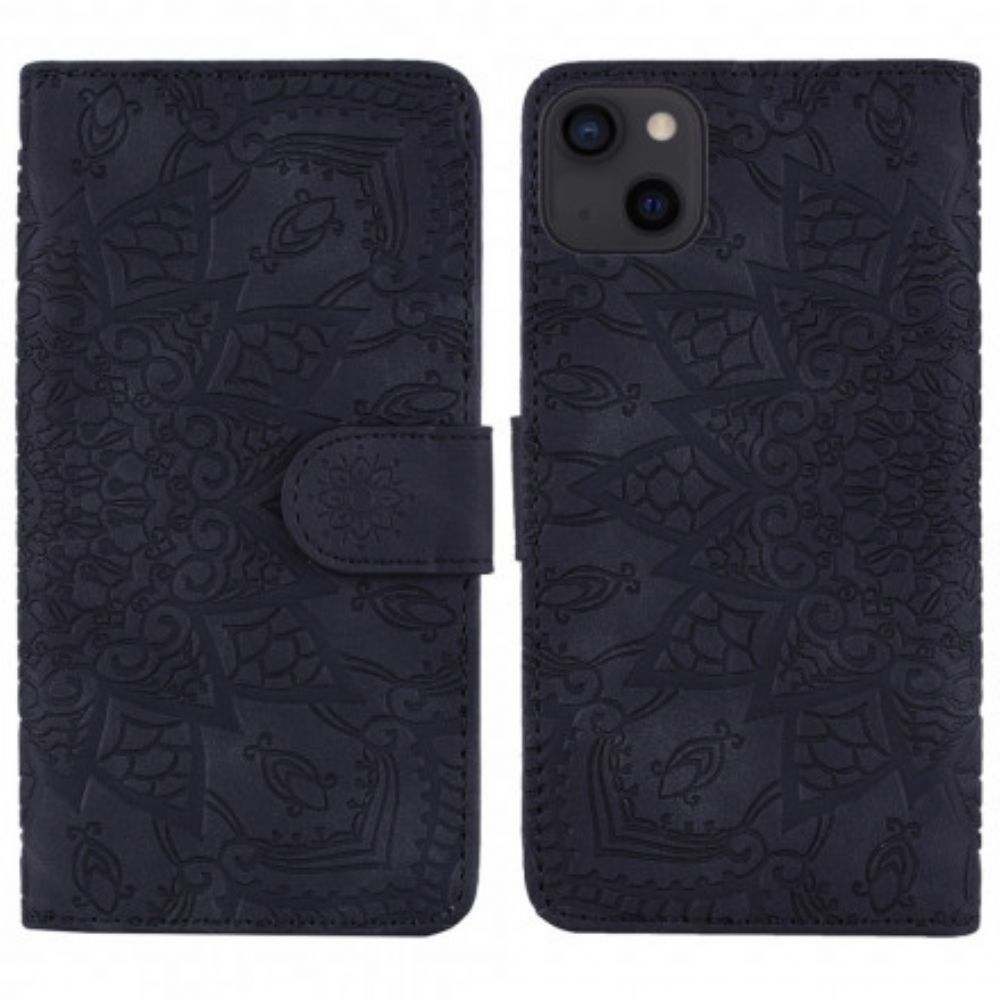 Leren Hoesje voor iPhone 13 Barokke Mandala