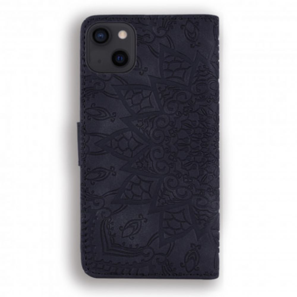 Leren Hoesje voor iPhone 13 Barokke Mandala