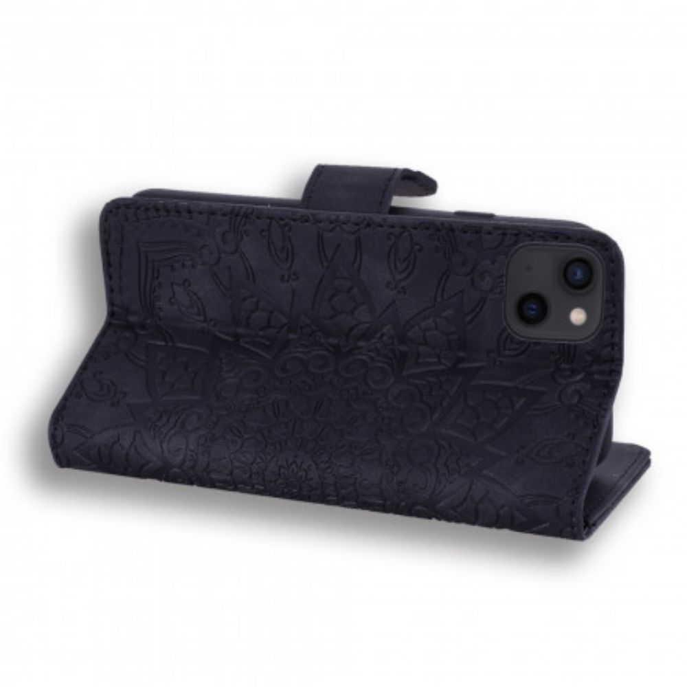 Leren Hoesje voor iPhone 13 Barokke Mandala