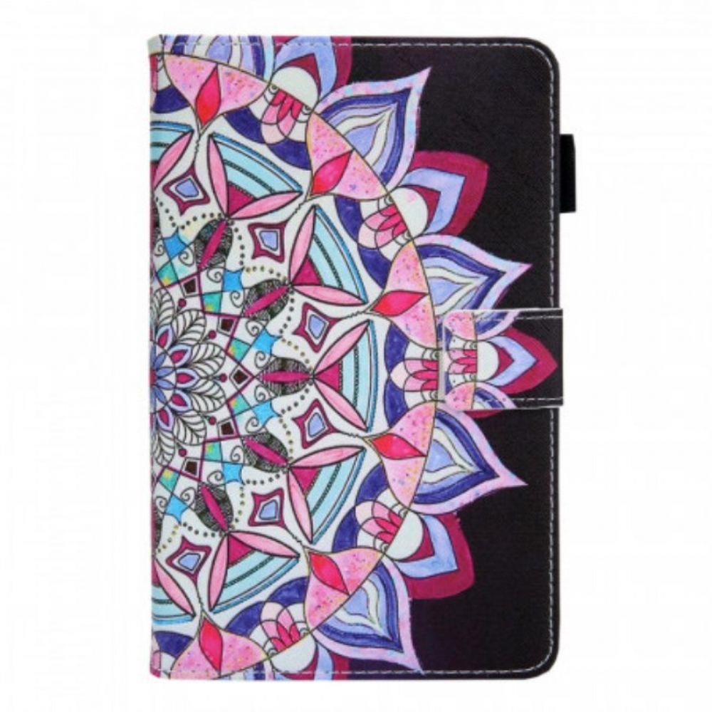 Leren Hoesje voor Samsung Galaxy Tab A8 (2021) Grafische Mandala