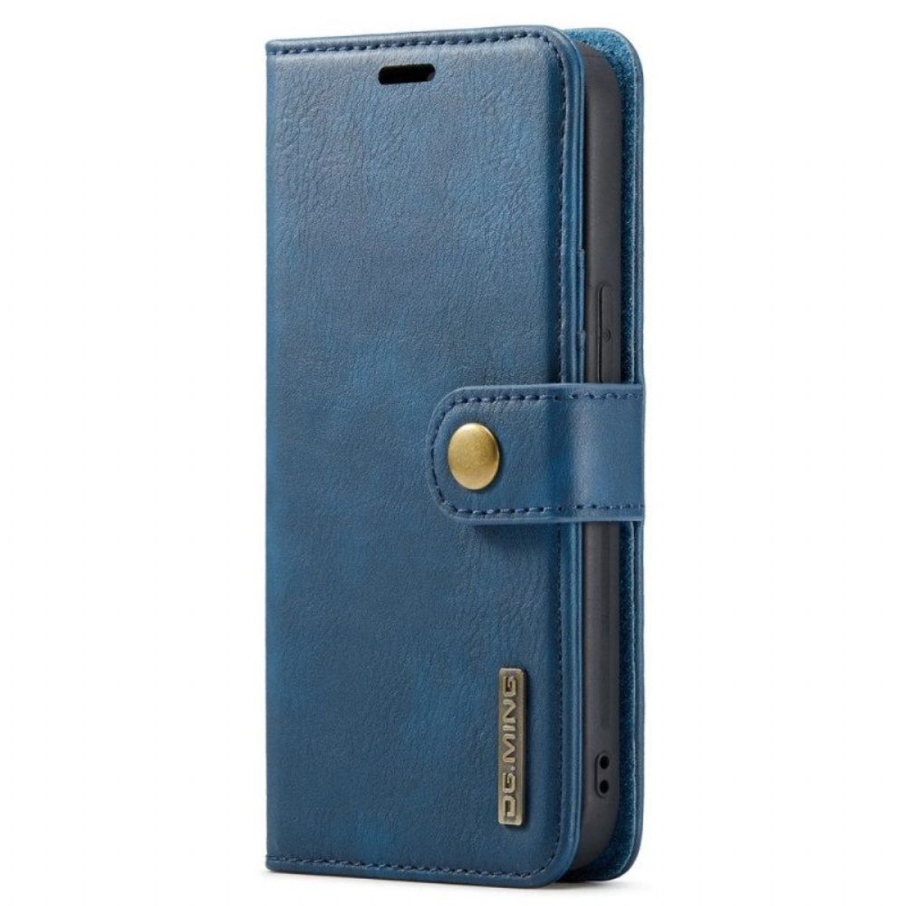 Telefoonhoesje Leren Hoesje voor iPhone 15 Plus Afneembare Schaal Dg.ming