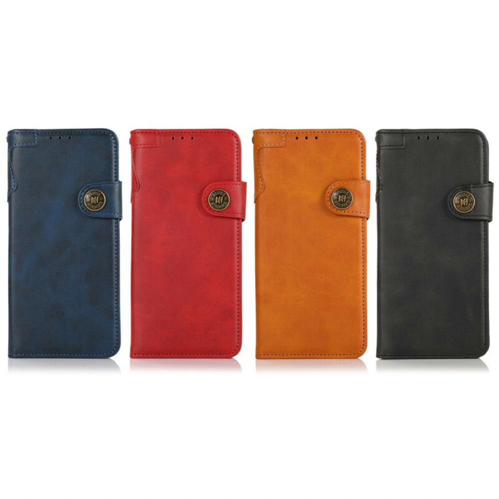 Folio-hoesje voor iPhone 13 Pro Max Khazneh Magnetische Knop
