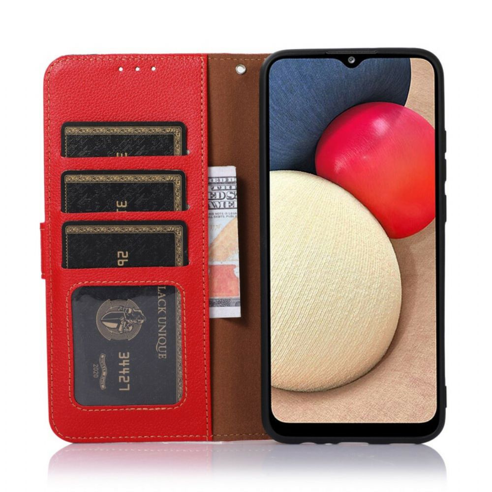 Folio-hoesje voor iPhone 13 Pro Max Liche-stijl Rfid Khazneh