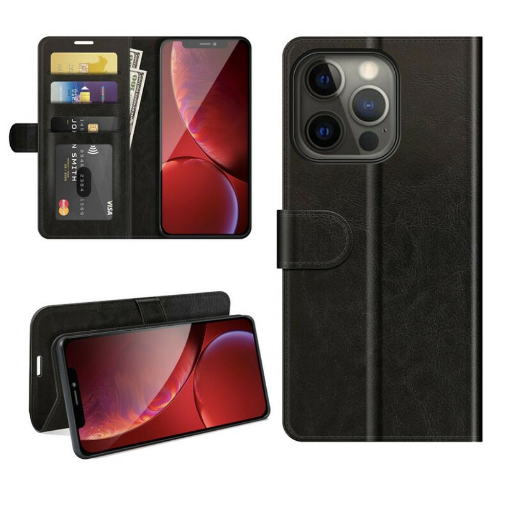 Folio-hoesje voor iPhone 13 Pro Max Ultra Kunstleer