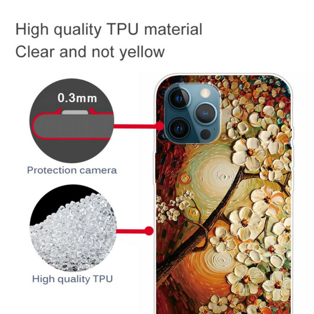 Hoesje voor iPhone 13 Pro Max Flexibele Bloemen