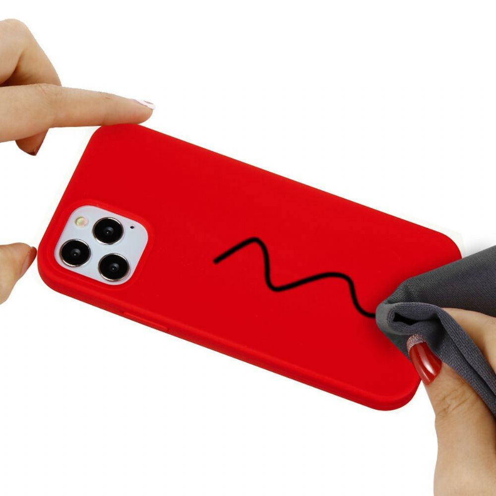Hoesje voor iPhone 13 Pro Max Vloeibare Siliconen